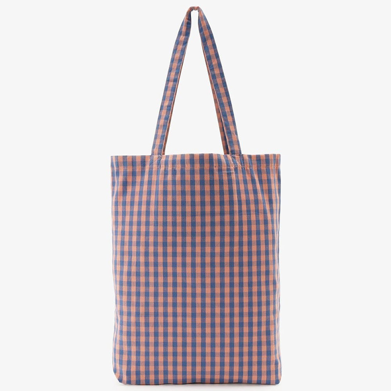 Afternoon Tea Peach Gingham Tote Back