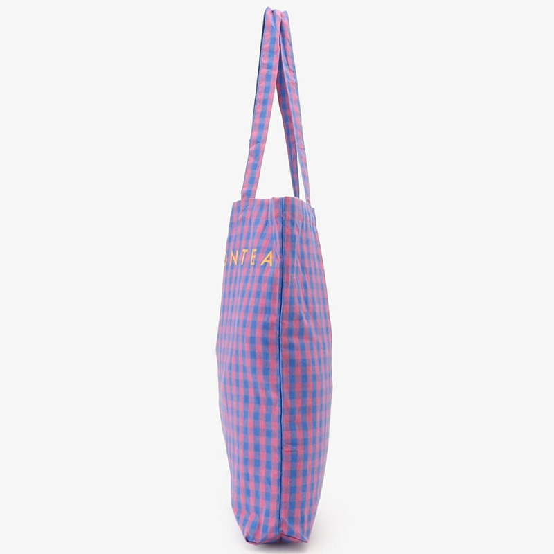 Afternoon Tea Pink Gingham Tote Side