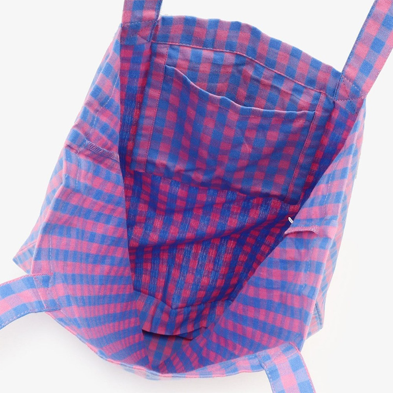 Afternoon Tea Pink Gingham Tote Inside