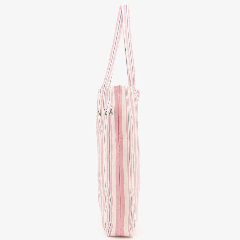 Afternoon Tea Pink Stripe Tote Side
