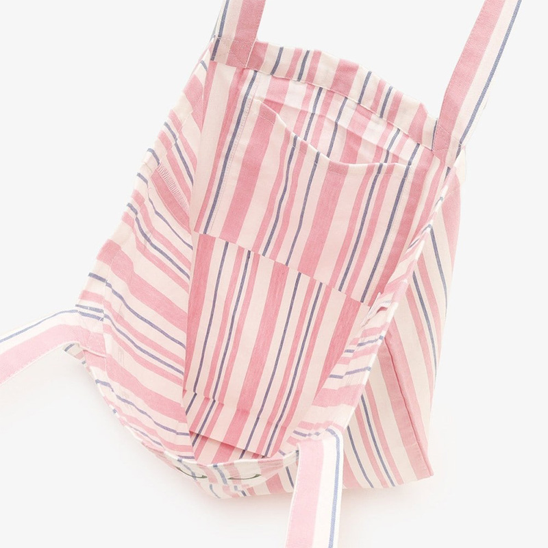 Afternoon Tea Pink Stripe Tote Inside