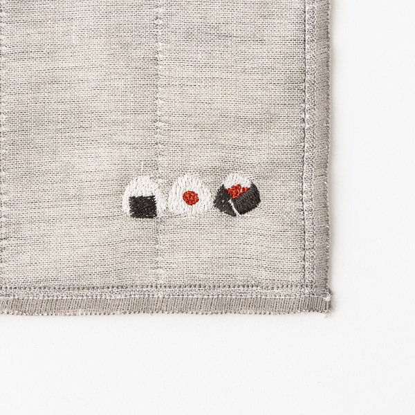 Acomeya Kaya-Cloth Kitchen Towel Rice Ball Embroidery Close-up