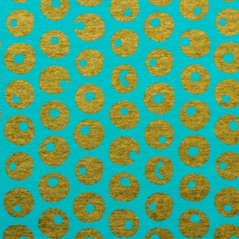 Okinawa Shimanone Washi Postcard Shisa Pattern