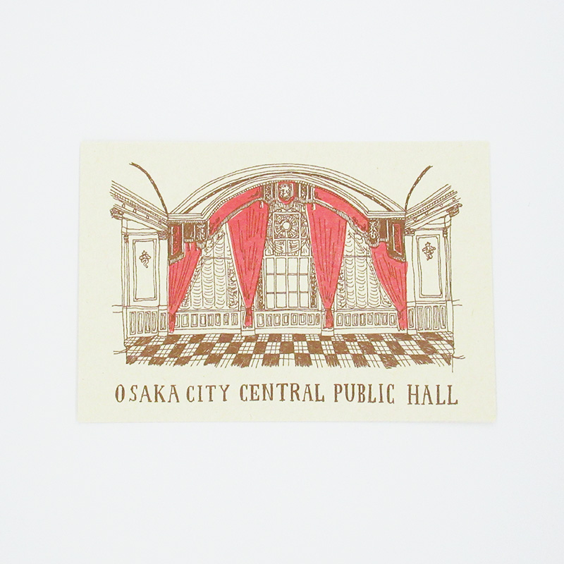 Yui Kojima Illustration - Osaka City Central Public Hall Postcard